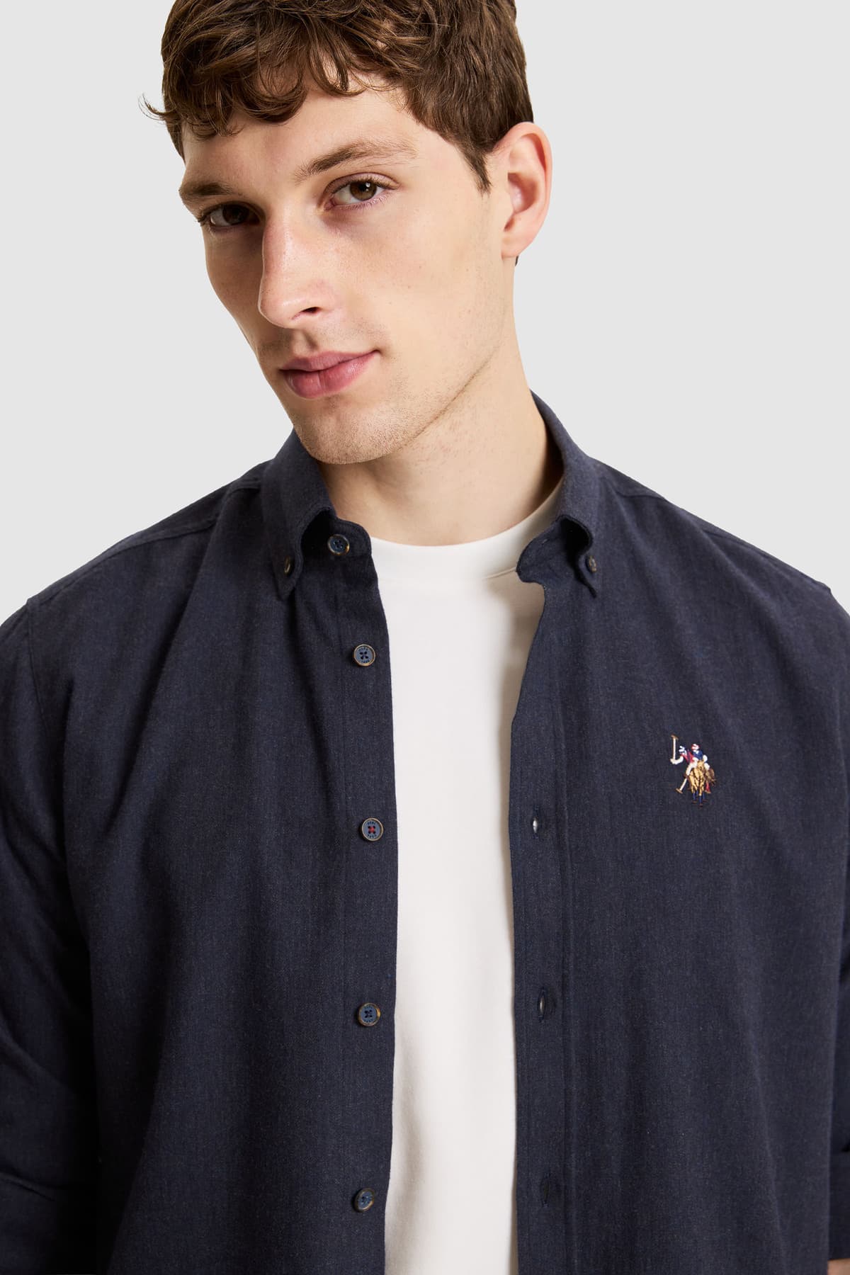 پیراهن مردانه U.S. Polo Assn. سرمهای رگولار فیت نخی آستین بلند مدل 50329685-VR033 پیراهن مردانه U.S. Polo Assn. سرمهای رگولار فیت نخی آستین بلند مدل 50329685-VR033