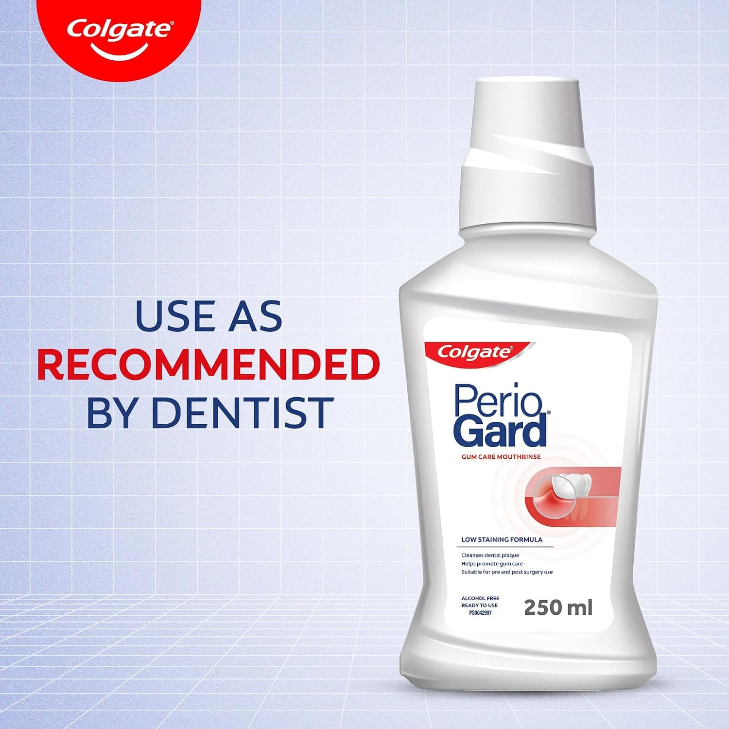 دهانشویه Colgate PerioGard مراقبت از لثه ضد پلاک بدون الکل 250ml دهانشویه Colgate PerioGard مراقبت از لثه ضد پلاک بدون الکل 250ml
