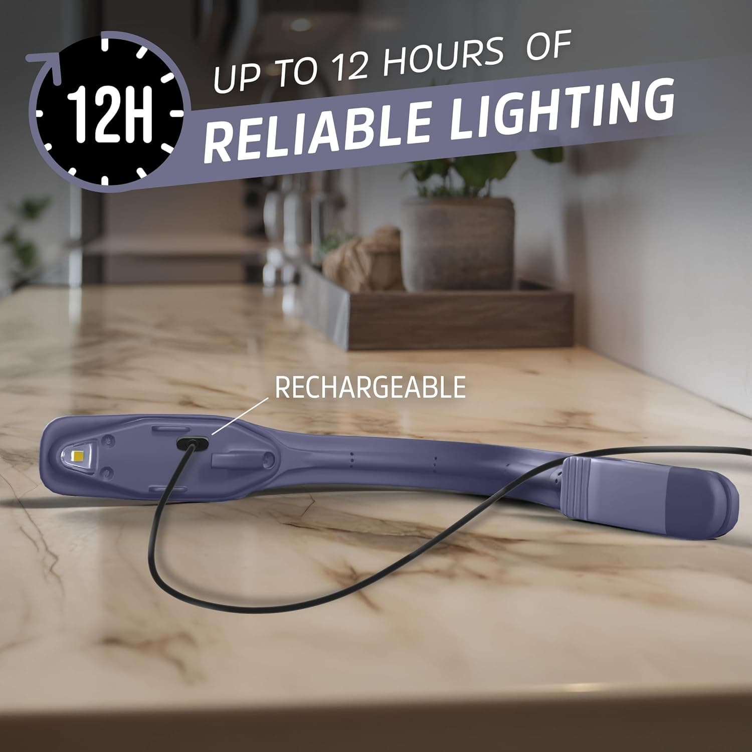چراغ مطالعه Energizer شارژی LED نور گرم بنفش مدل Flex-R چراغ مطالعه Energizer شارژی LED نور گرم بنفش مدل Flex-R