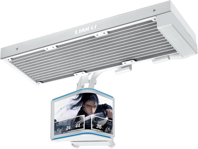 خنککننده مایع پردازنده Lian Li Hydroshift II صفحه OLED منحنی سفید مدل HS2OLDC36NW خنککننده مایع پردازنده Lian Li Hydroshift II صفحه OLED منحنی سفید مدل HS2OLDC36NW
