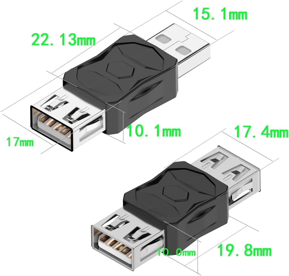 مجموعه آداپتور USB 2.0 ZJKJHJY نر و ماده USB/Tip C/Mikro/Mini، ۱۲ عدد مجموعه آداپتور USB 2.0 ZJKJHJY نر و ماده USB/Tip C/Mikro/Mini، ۱۲ عدد