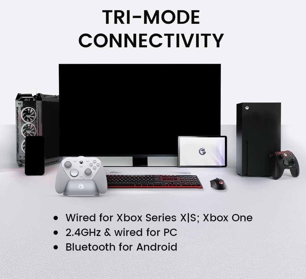 دسته بازی سیمی/بیسیم GameSir G7 Pro برای Xbox Series X|S، Xbox One، PC و Android، سفید دسته بازی سیمی/بیسیم GameSir G7 Pro برای Xbox Series X|S، Xbox One، PC و Android، سفید