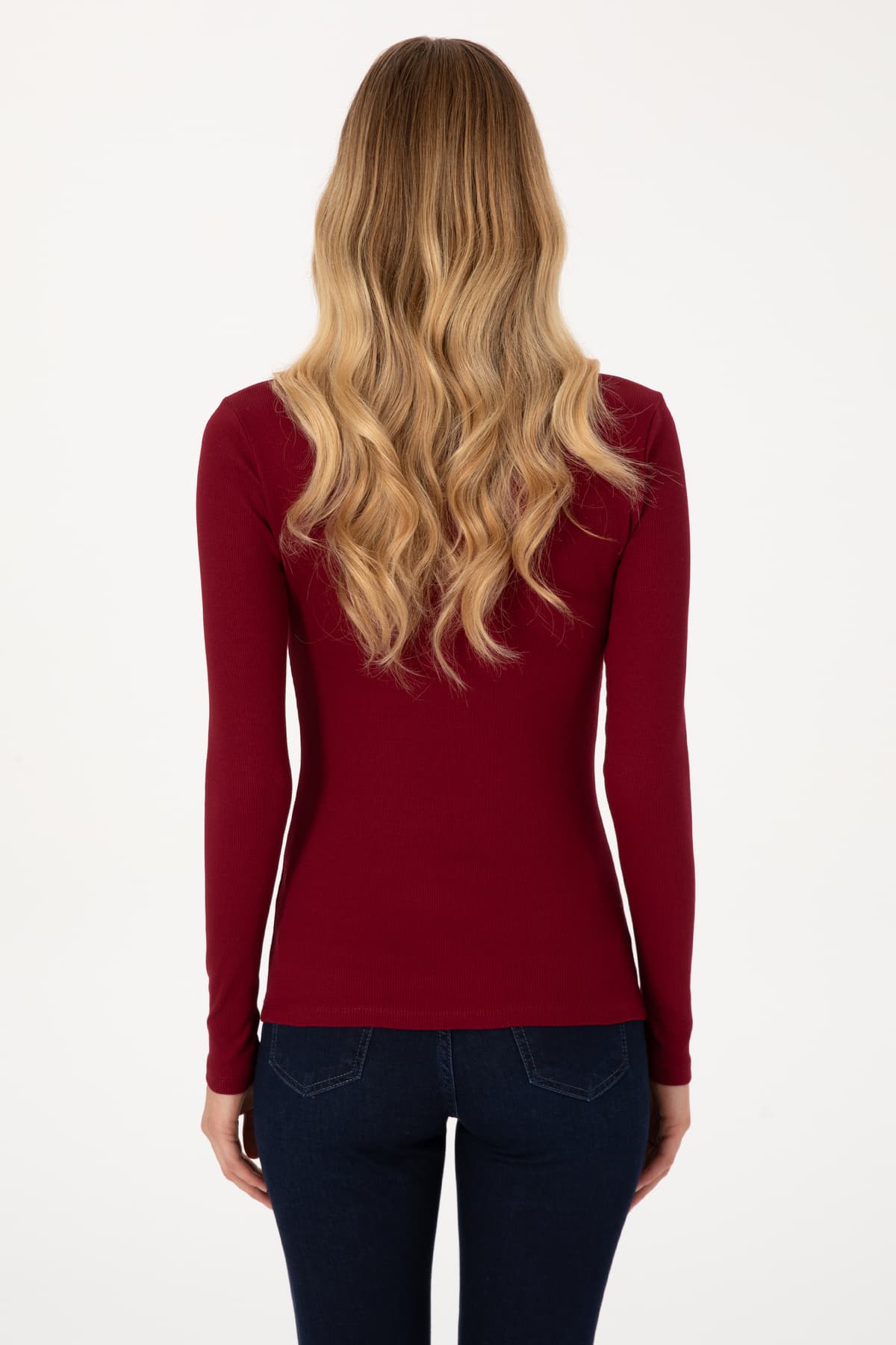سوئیشرت زنانه U.S. Polo Assn. بوردو یقه ماهیگیری مدل 50313430-VR014 سوئیشرت زنانه U.S. Polo Assn. بوردو یقه ماهیگیری مدل 50313430-VR014