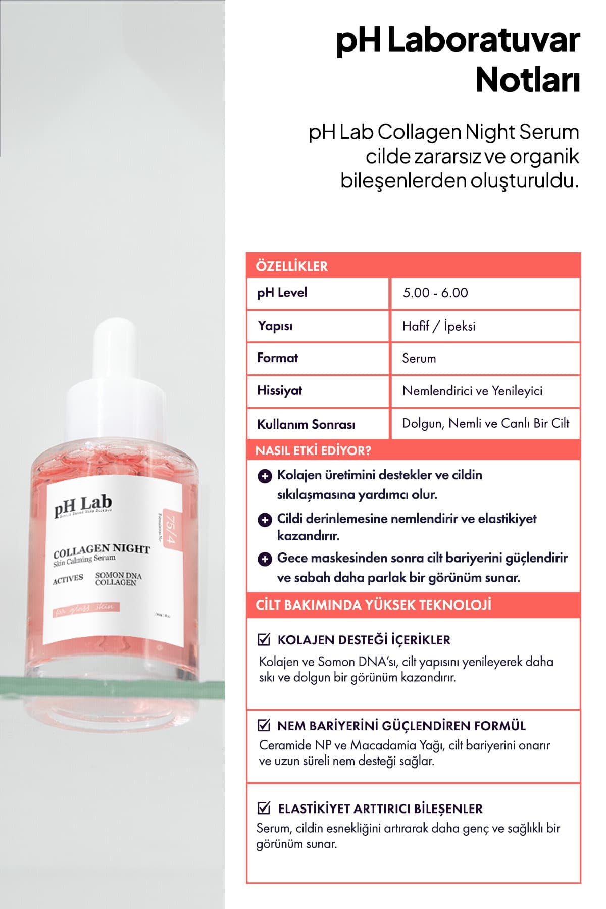 سرم شب صورت Ph Lab با کلاژن Phlab Collagen Night Serum سرم شب صورت Ph Lab با کلاژن Phlab Collagen Night Serum
