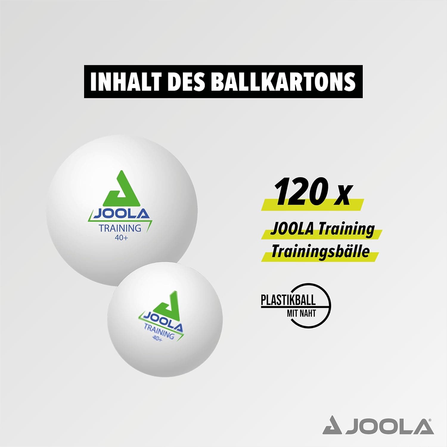 توپهای پینگپنگ آموزشی JOOLA با قطر 40+ mm بسته 120 عددی توپهای پینگپنگ آموزشی JOOLA با قطر 40+ mm بسته 120 عددی