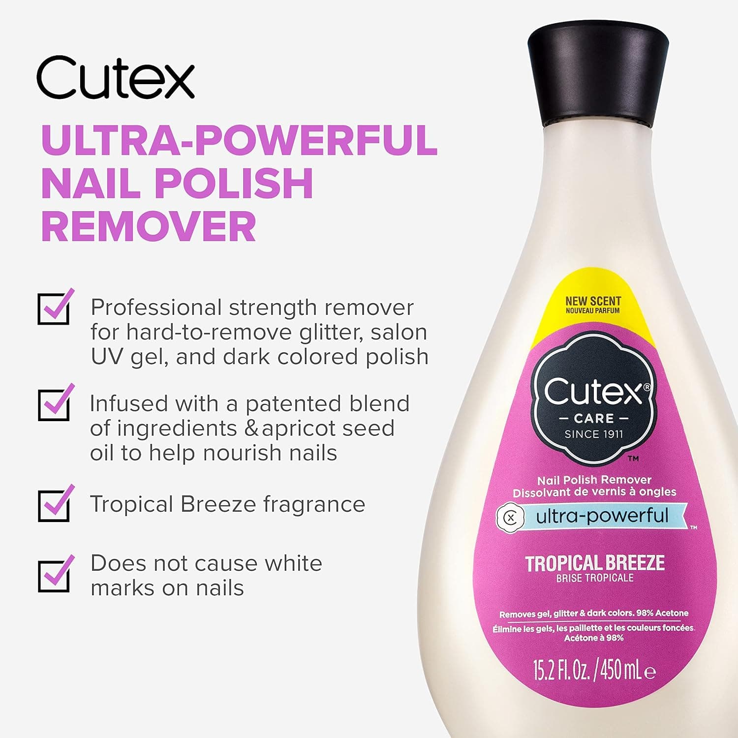 محصول Cutex با رایحه نسیم استوایی 450ml شفاف محصول Cutex با رایحه نسیم استوایی 450ml شفاف