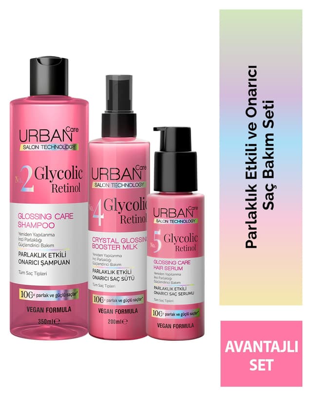 ست مراقبت از مو Urban Care با گلیکولیک و رتینول با اثر درخشانکننده ست مراقبت از مو Urban Care با گلیکولیک و رتینول با اثر درخشانکننده