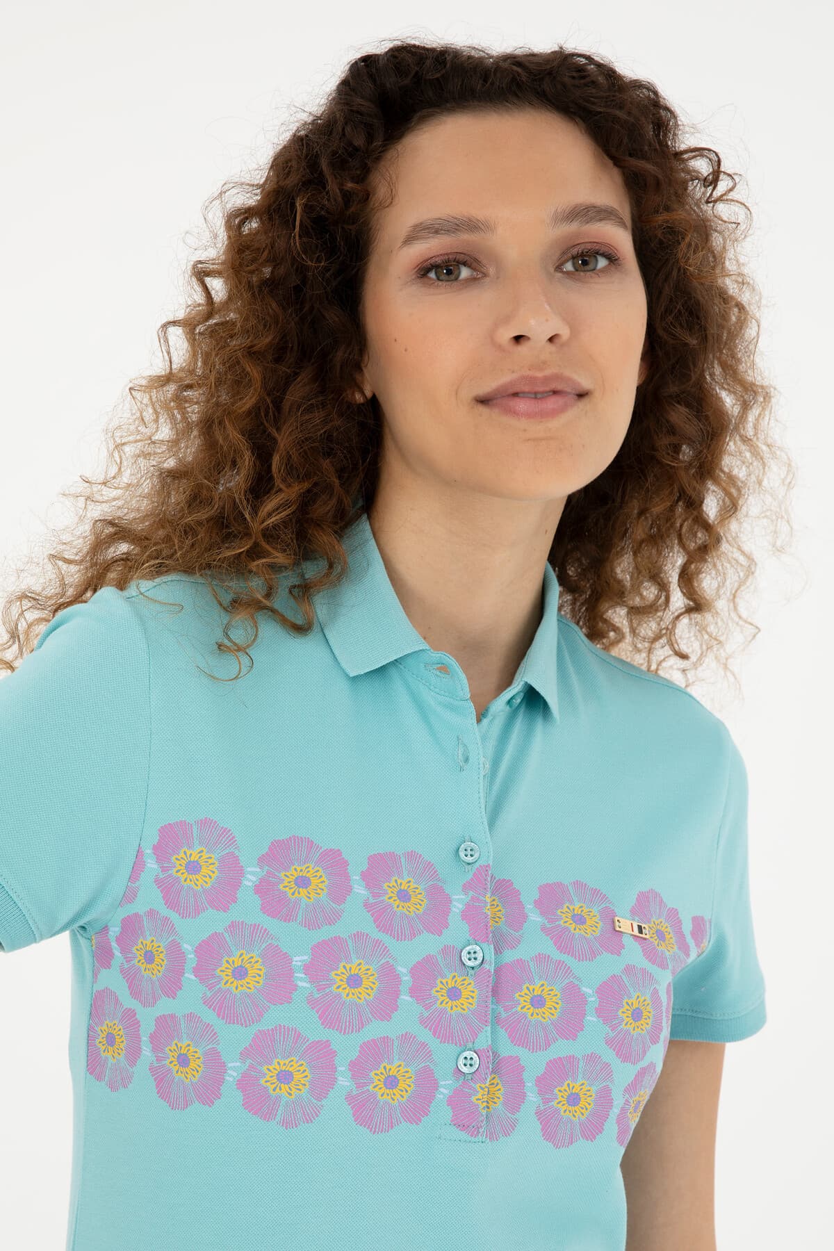 تیشرت زنانه یقه پولو U.S. Polo Assn. نعنایی مدل 50282887-VR090 تیشرت زنانه یقه پولو U.S. Polo Assn. نعنایی مدل 50282887-VR090
