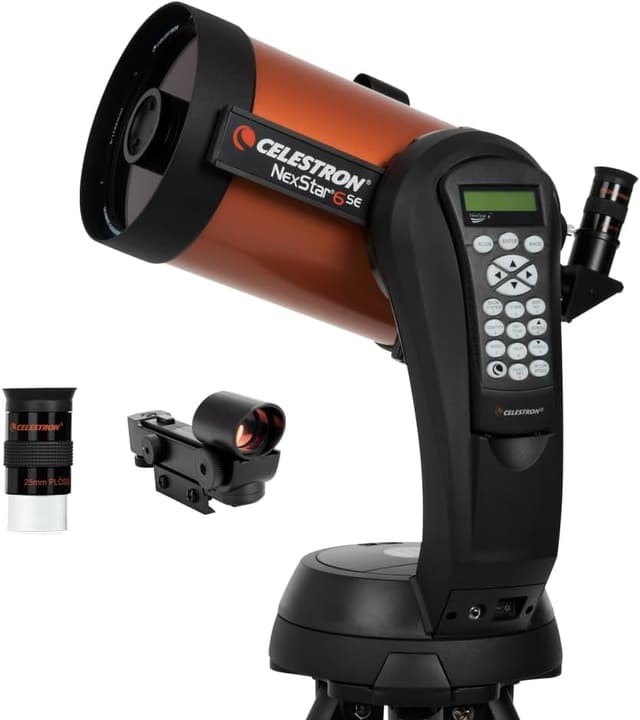 تلسکوپ Celestron اشمیت-کاسگرین کامپیوتری با پایه خودکار مدل NexStar 6SE 11068 مشکی/نارنجی تلسکوپ Celestron اشمیت-کاسگرین کامپیوتری با پایه خودکار مدل NexStar 6SE 11068 مشکی/نارنجی