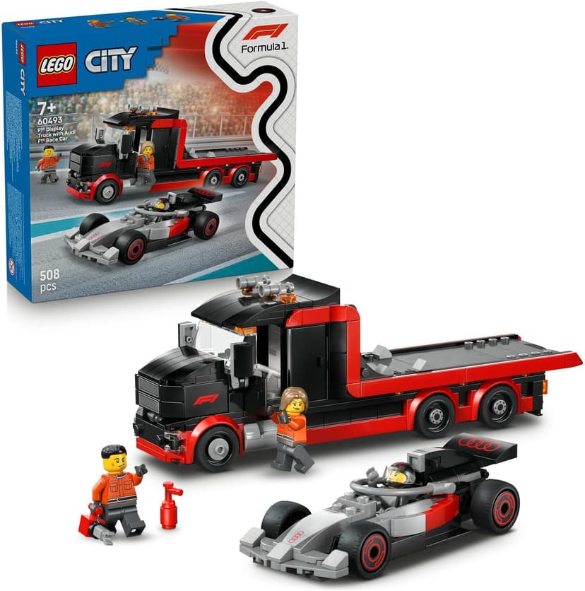 لگو City ماشین مسابقه Audi F1 با کامیون نمایشی F1 مدل 60493 لگو City ماشین مسابقه Audi F1 با کامیون نمایشی F1 مدل 60493