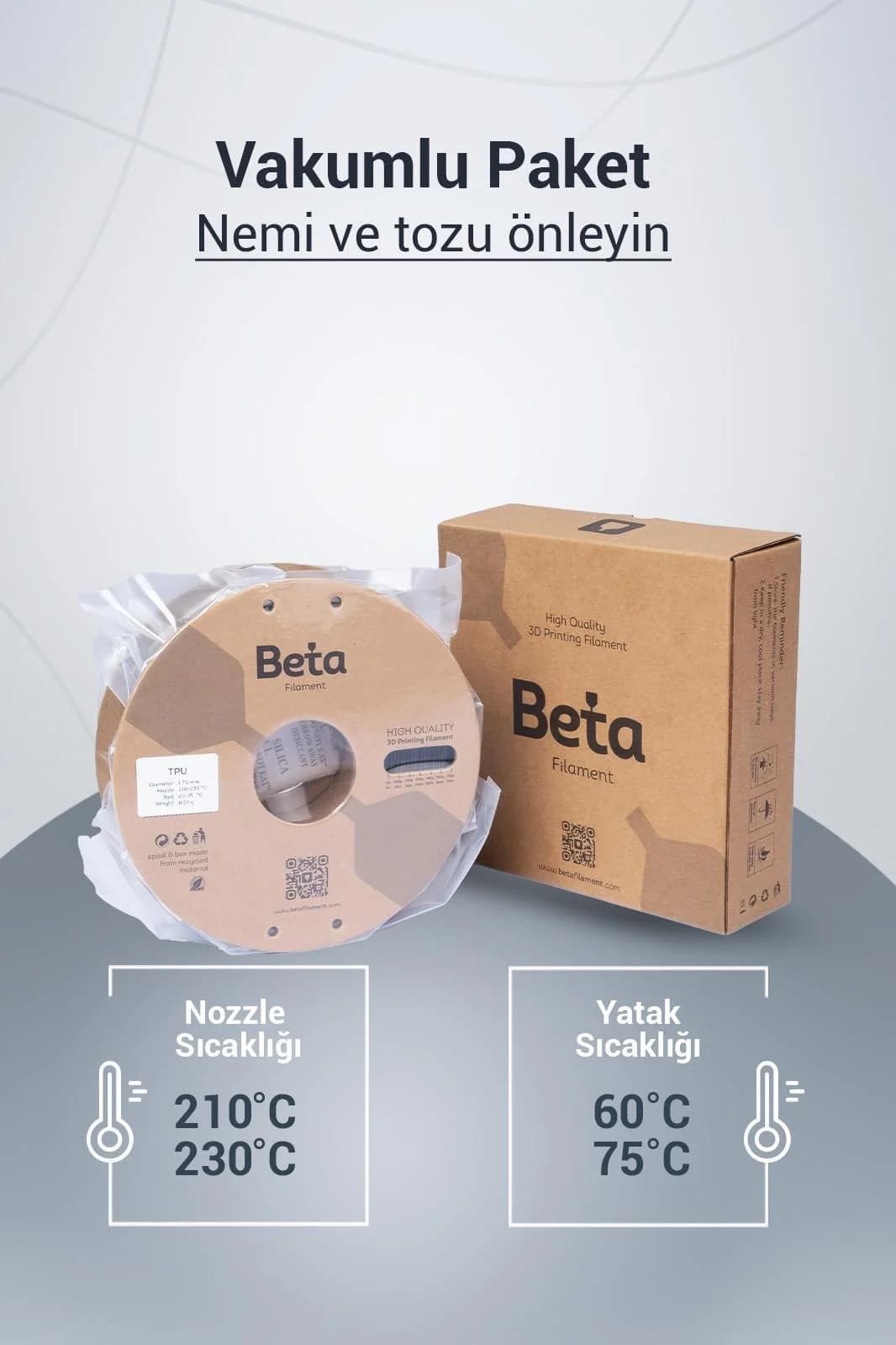 فیلامنت Beta Filament TPU 95A مشکی فیلامنت Beta Filament TPU 95A مشکی