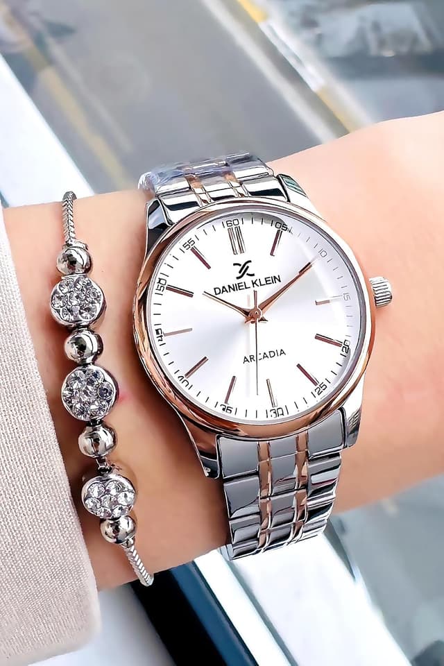 ساعت مچی زنانه Daniel Klein وینتیج ضد آب بند فولادی رز نقرهای مدل DKBY2033 ساعت مچی زنانه Daniel Klein وینتیج ضد آب بند فولادی رز نقرهای مدل DKBY2033