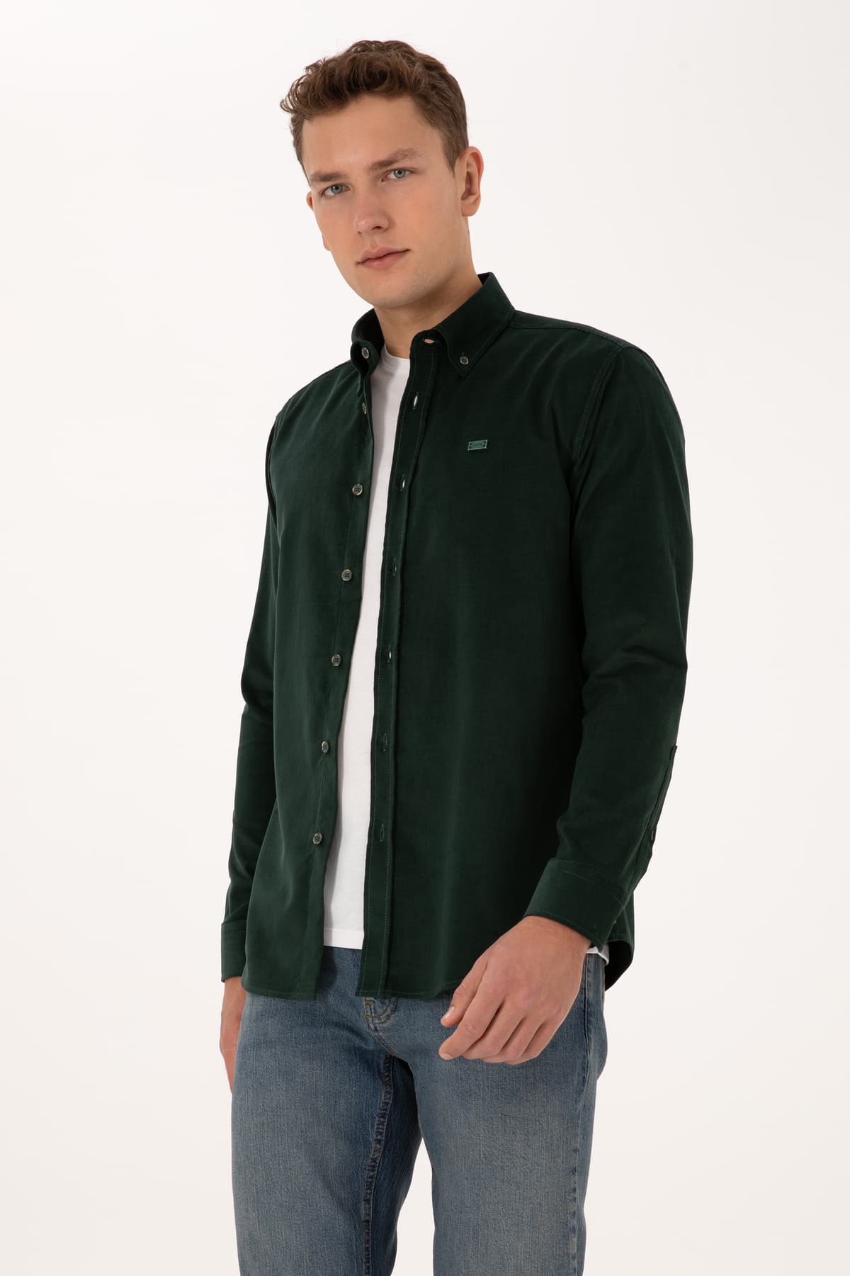 پیراهن مردانه U.S. Polo Assn. آستین بلند سبز تیره مدل 50315915-VR079 پیراهن مردانه U.S. Polo Assn. آستین بلند سبز تیره مدل 50315915-VR079