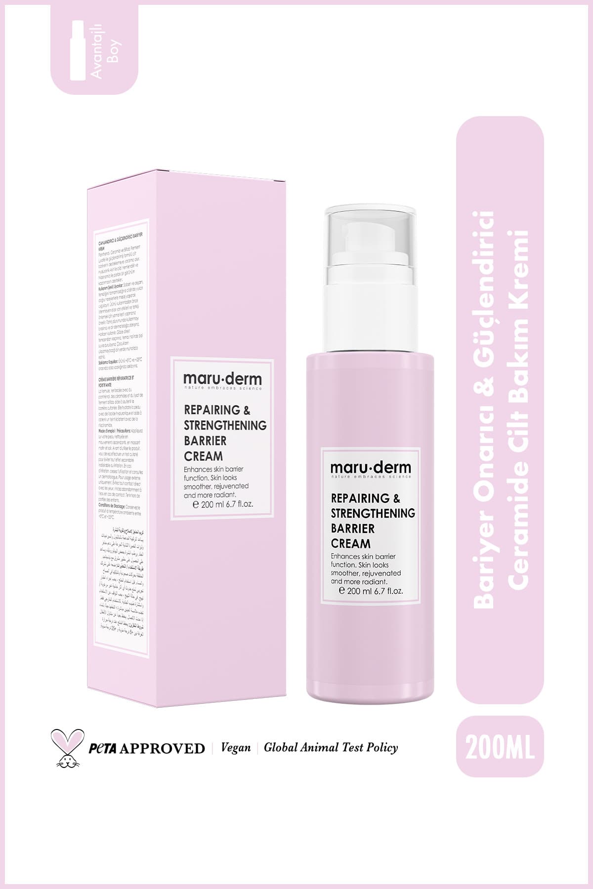 کرم مراقبت از پوست Maru.Derm ترمیمکننده و تقویتکننده سد دفاعی حاوی پانتنول و سرامید 200 ML کرم مراقبت از پوست Maru.Derm ترمیمکننده و تقویتکننده سد دفاعی حاوی پانتنول و سرامید 200 ML