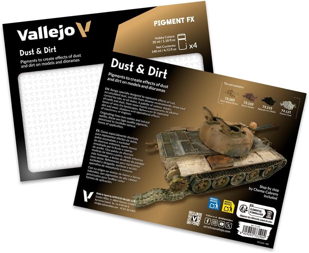 ست پیگمنت Vallejo AV مدل Dust & Dirt بسته 4 عددی 35 ml ست پیگمنت Vallejo AV مدل Dust & Dirt بسته 4 عددی 35 ml