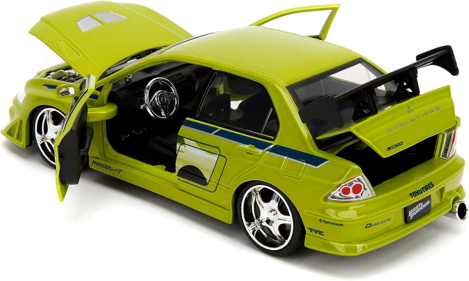 ماشین مدل فلزی Jada متعلق به Brian، Mitsubishi Lancer Evolution VII، فیلم The Fast and the Furious، مقیاس 1/24 ماشین مدل فلزی Jada متعلق به Brian، Mitsubishi Lancer Evolution VII، فیلم The Fast and the Furious، مقیاس 1/24