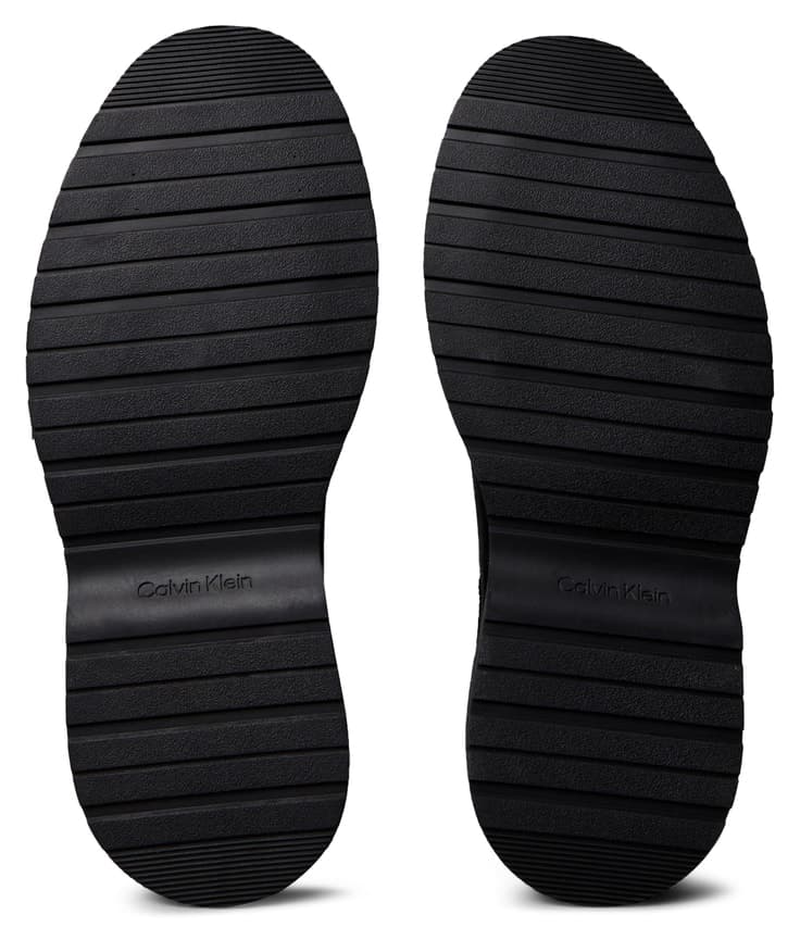 اسنیکر مردانه Calvin Klein لوگودار کف ضخیم بند کشی مشکی اسنیکر مردانه Calvin Klein لوگودار کف ضخیم بند کشی مشکی