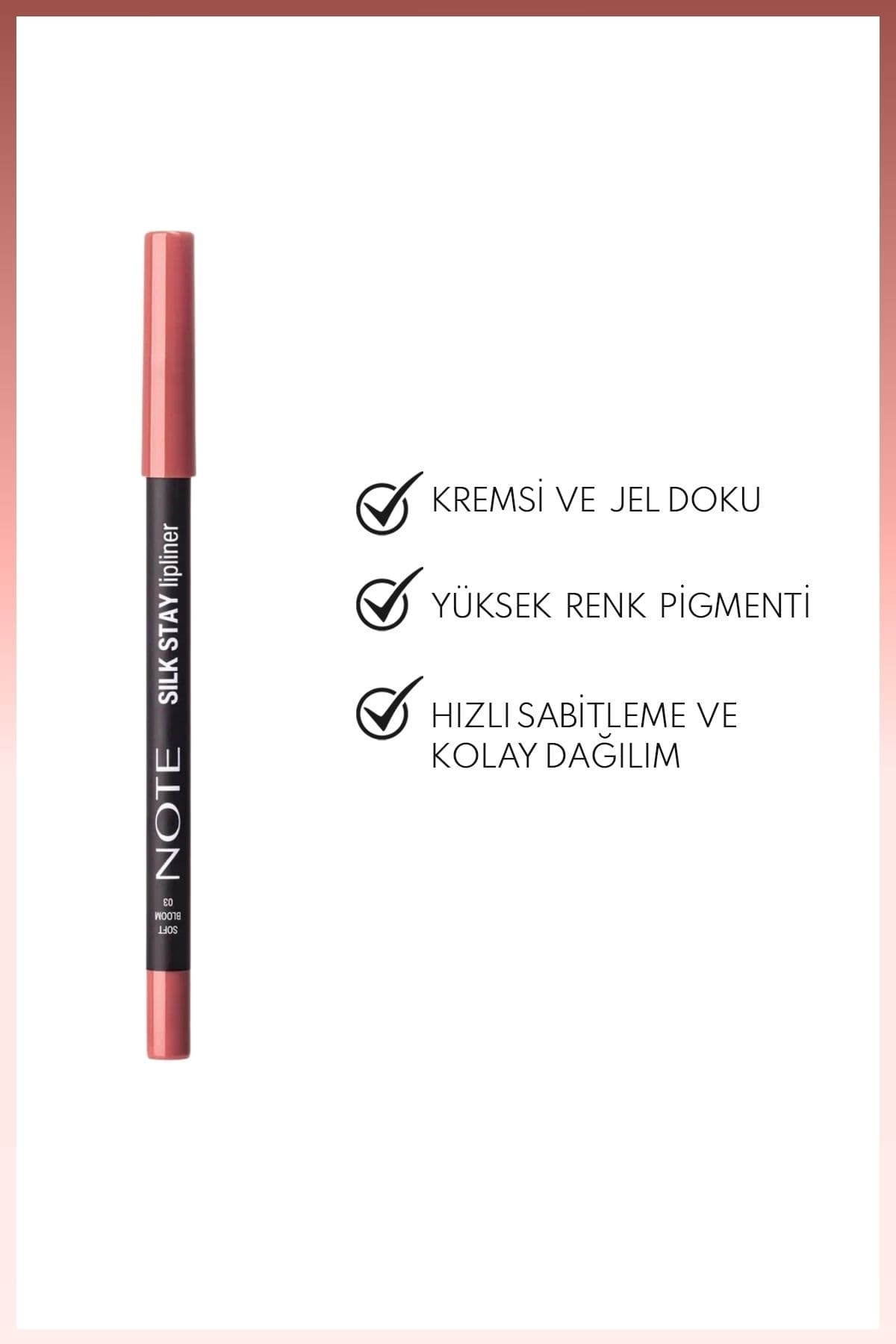 خط لب ابریشمی مقاوم در برابر آب Note Cosmetics مدل 03 Soft Bloom، نود خط لب ابریشمی مقاوم در برابر آب Note Cosmetics مدل 03 Soft Bloom، نود