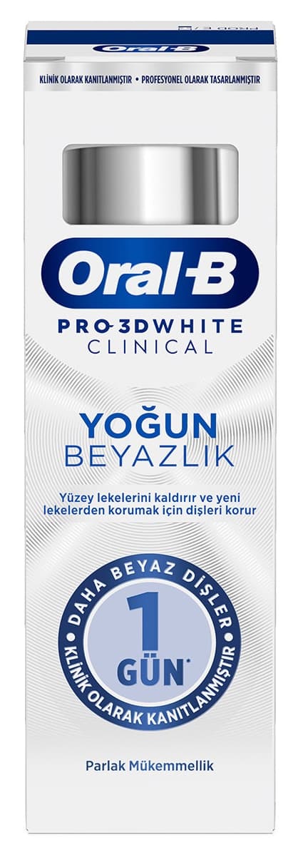 خمیر دندان Oral-B درخشندگی کامل Pro 3DW Clinical 75 ML خمیر دندان Oral-B درخشندگی کامل Pro 3DW Clinical 75 ML