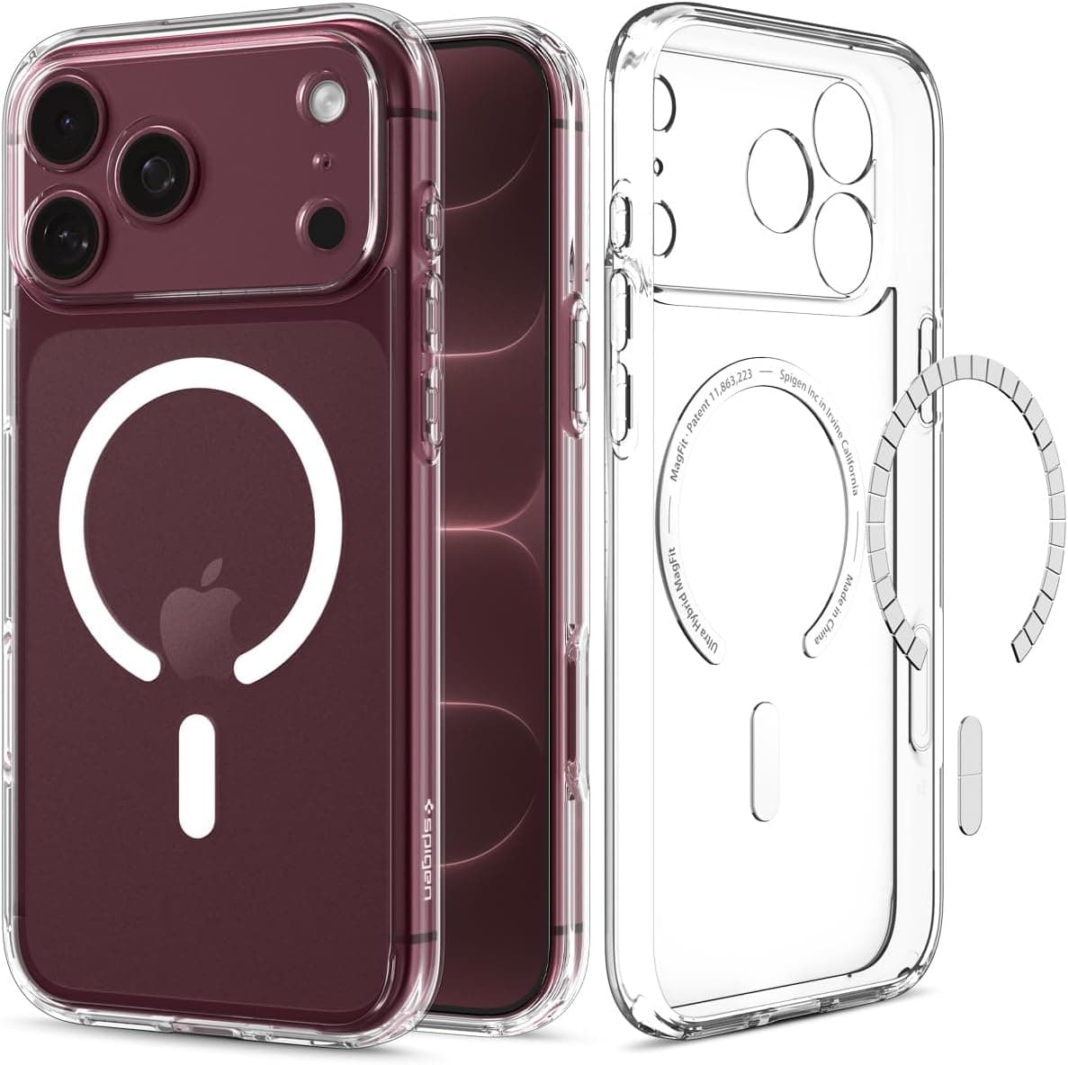 قاب گوشی سازگار با iPhone 18 Pro Max و iPhone 17 Pro Max Spigen Ultra Hybrid Mag Fit MagSafe شفاف سفید مدل ACS10035 قاب گوشی سازگار با iPhone 18 Pro Max و iPhone 17 Pro Max Spigen Ultra Hybrid Mag Fit MagSafe شفاف سفید مدل ACS10035