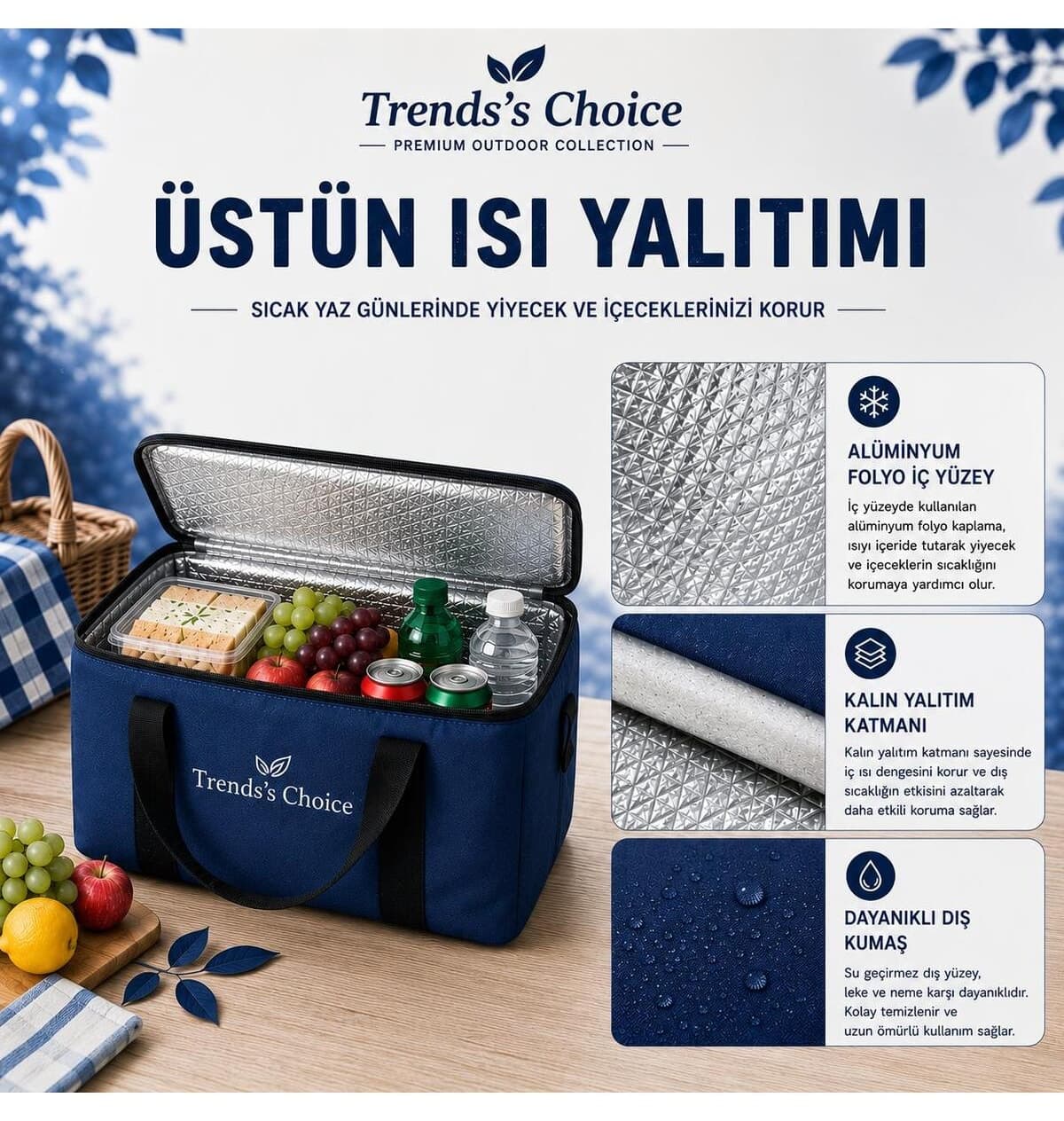 کیف یخدان حرارتی تاشو trends's choice با ظرفیت 40 Litre مناسب پیکنیک، کمپ، ساحل و سفر کیف یخدان حرارتی تاشو trends's choice با ظرفیت 40 Litre مناسب پیکنیک، کمپ، ساحل و سفر