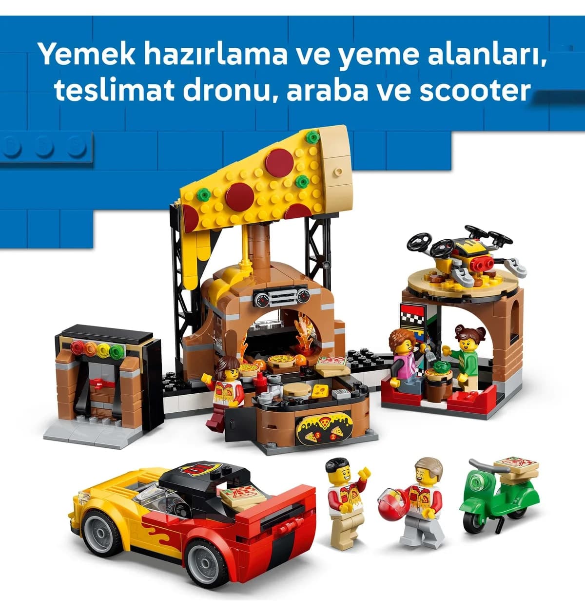 لگو City تحویل پیتزا با وسایل نقلیه مدل 60496 494 قطعه لگو City تحویل پیتزا با وسایل نقلیه مدل 60496 494 قطعه