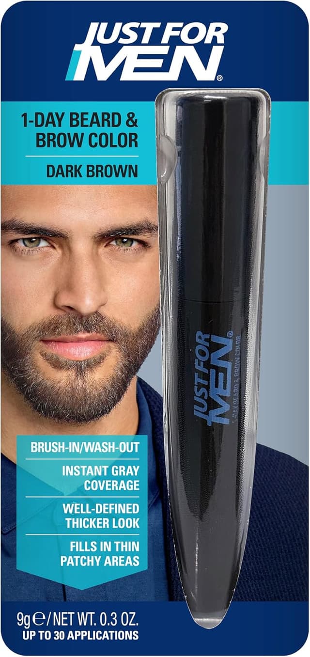 رنگ موقت ریش و ابرو Just for Men یکروزه قهوهای تیره 30 بار رنگ موقت ریش و ابرو Just for Men یکروزه قهوهای تیره 30 بار