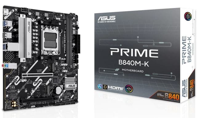 مادربرد ASUS مدل PRIME B840M-K چیپست AMD B840 سوکت AM5 حافظه DDR5 مادربرد ASUS مدل PRIME B840M-K چیپست AMD B840 سوکت AM5 حافظه DDR5