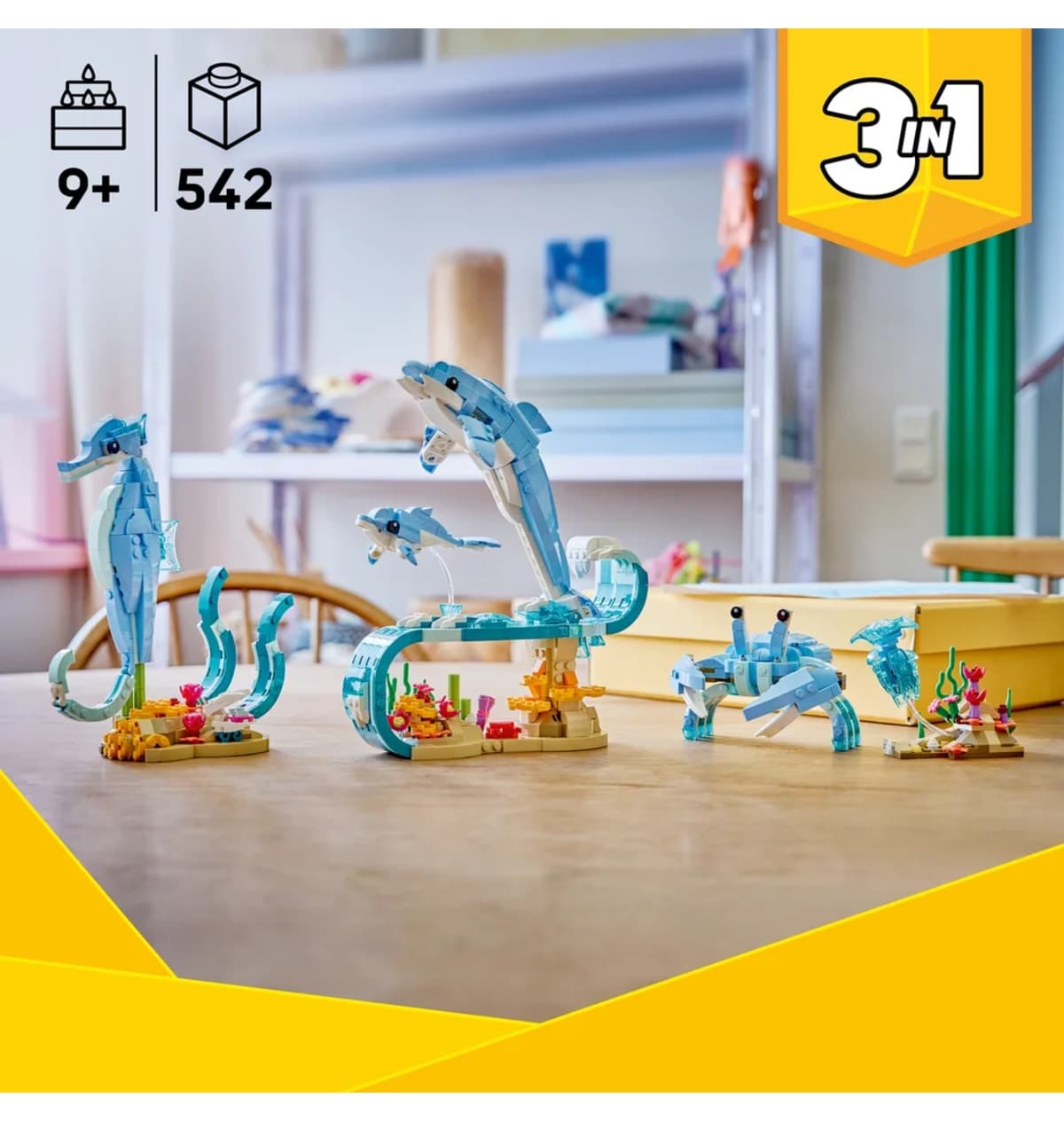 لگو Creator 3 در 1 حیوانات دریایی دلفینها مدل 31385 لگو Creator 3 در 1 حیوانات دریایی دلفینها مدل 31385