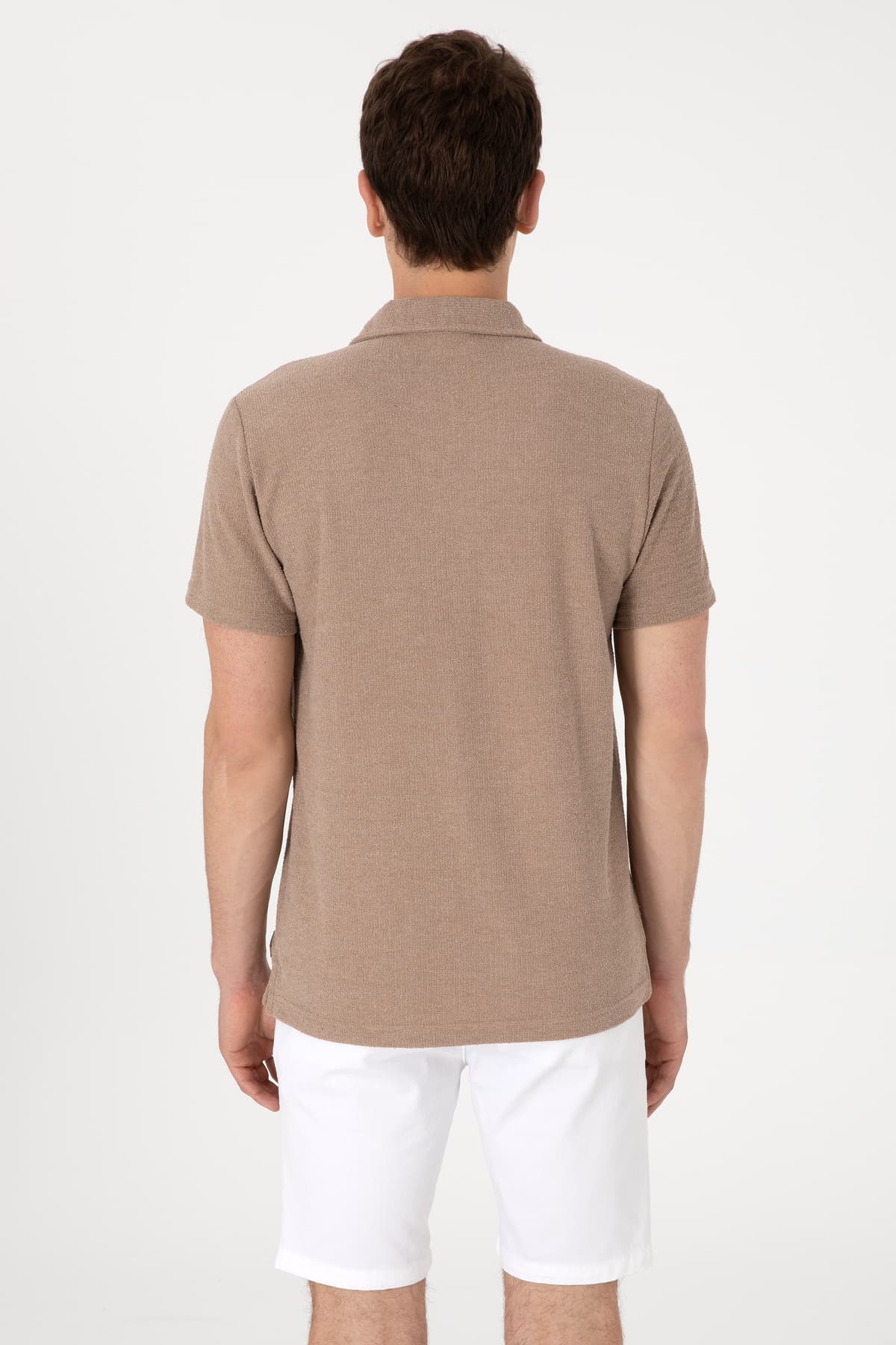 تیشرت مردانه U.S. Polo Assn. فیت معمولی شتری بافتدار مدل 50303227-VR015 تیشرت مردانه U.S. Polo Assn. فیت معمولی شتری بافتدار مدل 50303227-VR015