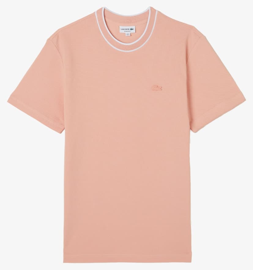 تیشرت مردانه Lacoste یقهگرد فیت معمولی صورتی تیشرت مردانه Lacoste یقهگرد فیت معمولی صورتی