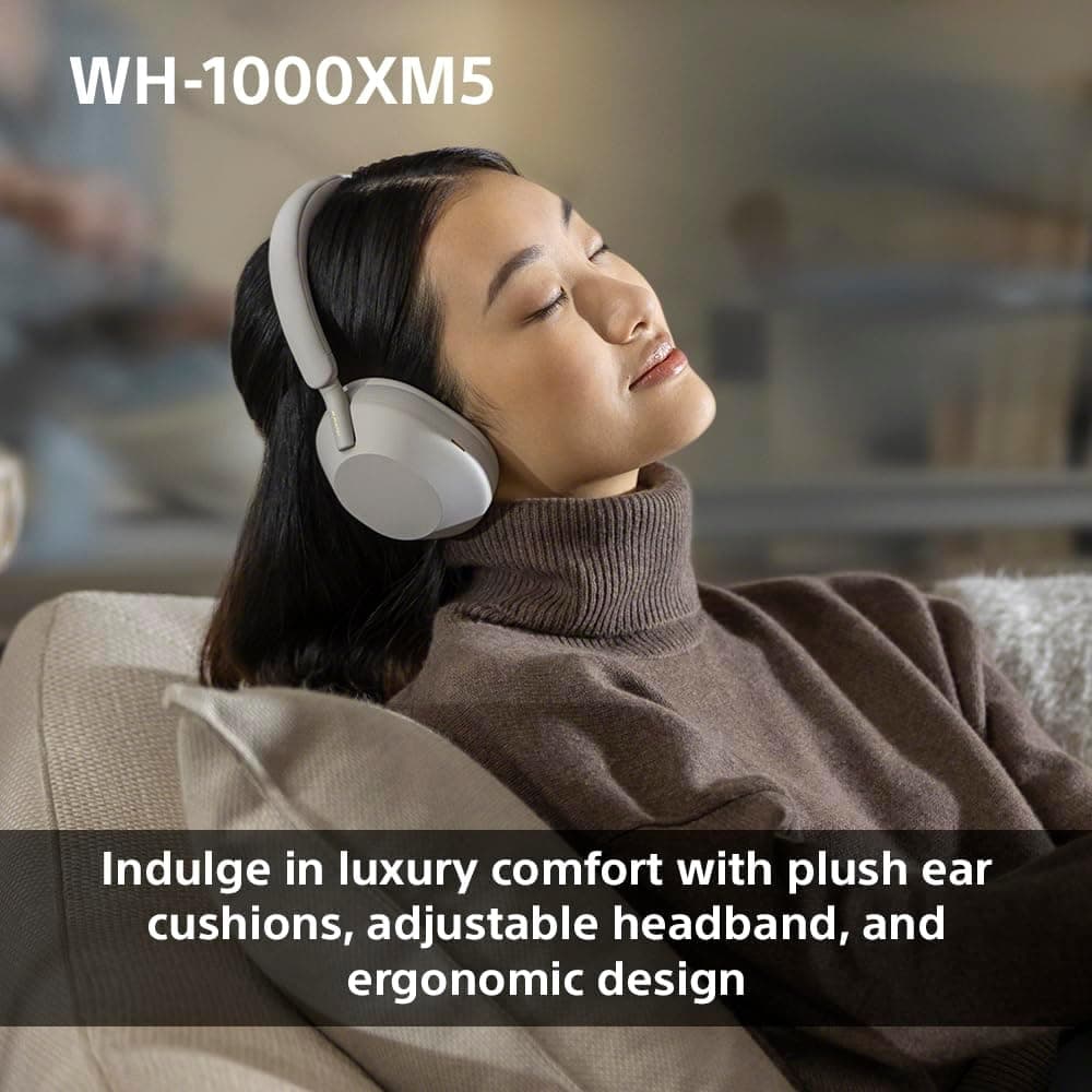 هدفون بیسیم Sony روگوشی حذف نویز مشکی مدل WH 1000XM5 هدفون بیسیم Sony روگوشی حذف نویز مشکی مدل WH 1000XM5