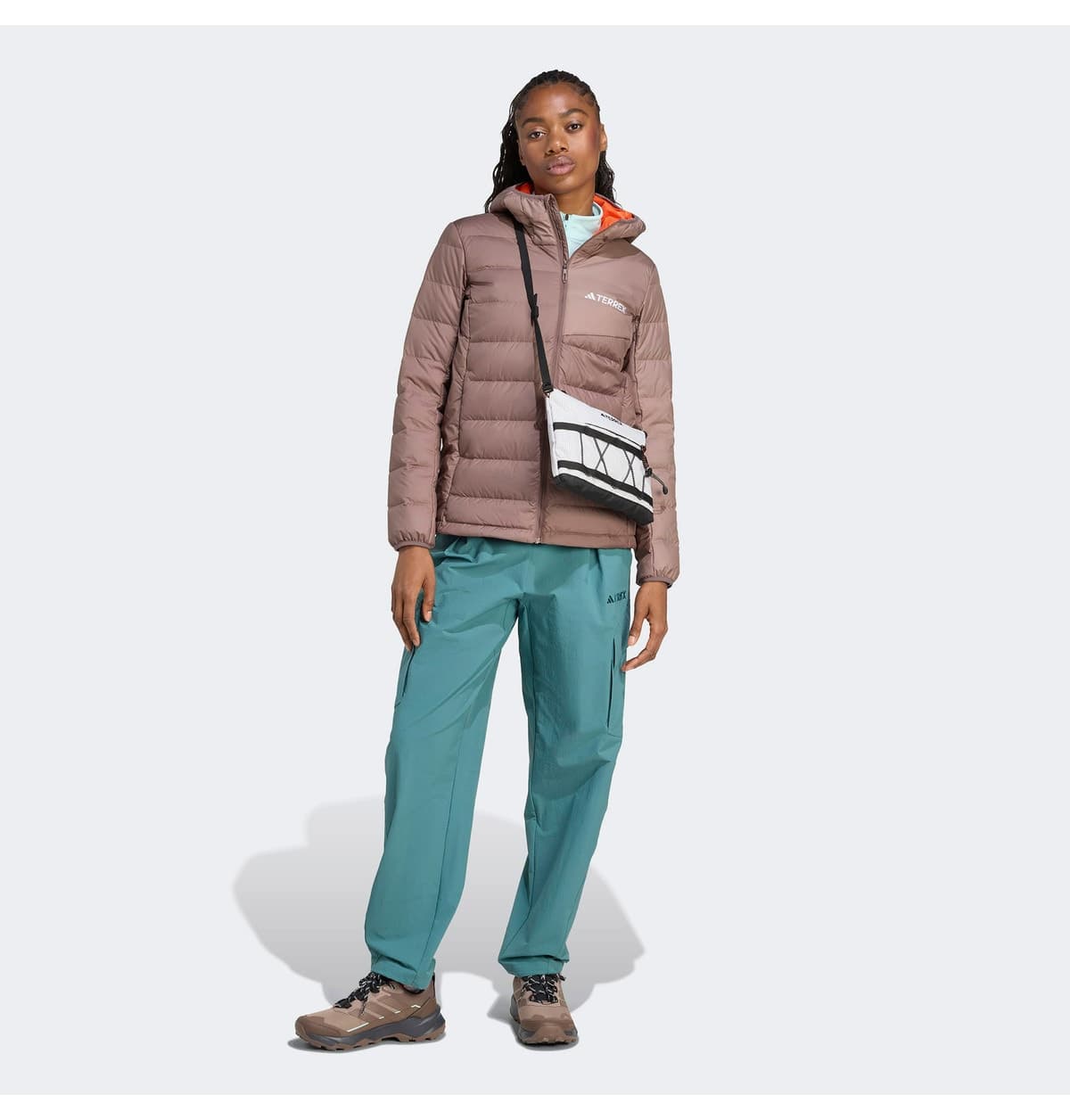 کاپشن زنانه adidas Terrex Multi Light Down Climawarm کلاهدار قهوهای پیادهروی کاپشن زنانه adidas Terrex Multi Light Down Climawarm کلاهدار قهوهای پیادهروی