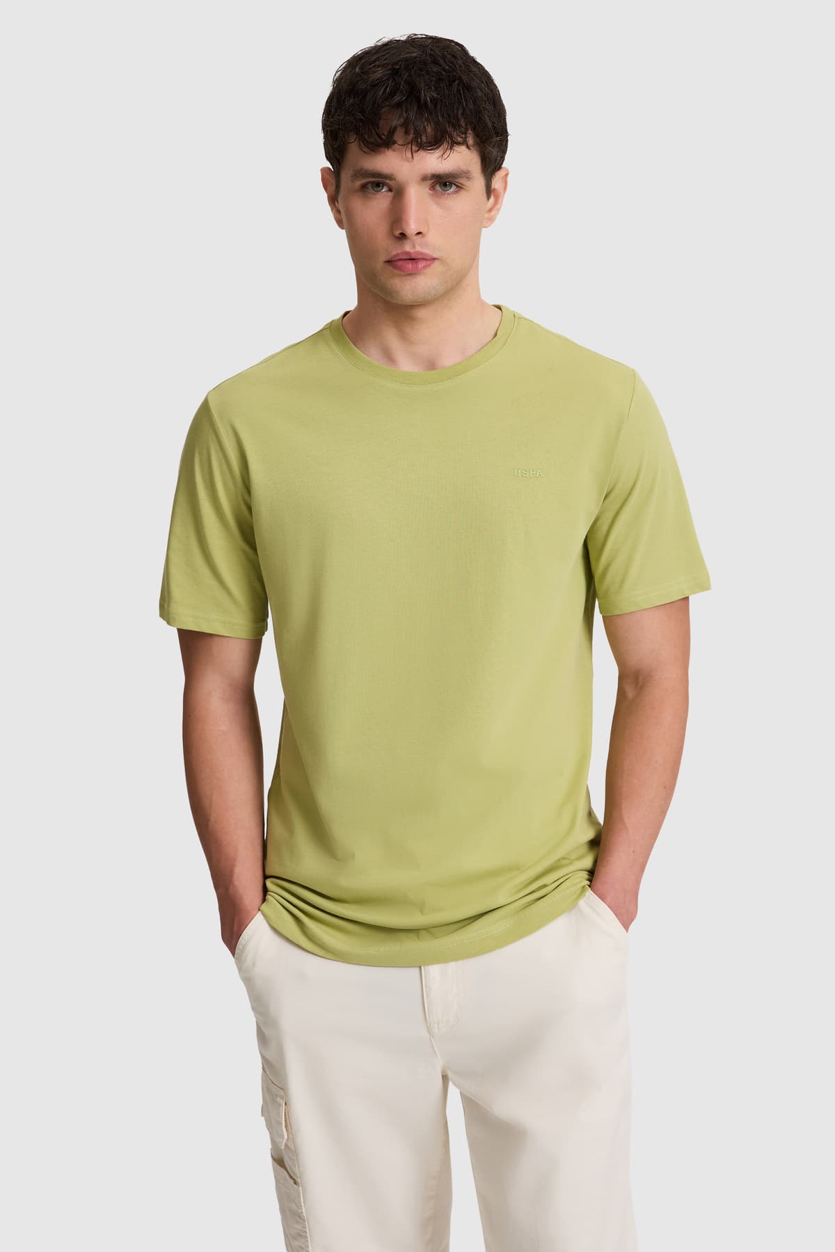 تیشرت مردانه U.S. Polo Assn. سبز فیت معمولی یقه گرد بیسیک مدل 50327022-VR016 تیشرت مردانه U.S. Polo Assn. سبز فیت معمولی یقه گرد بیسیک مدل 50327022-VR016