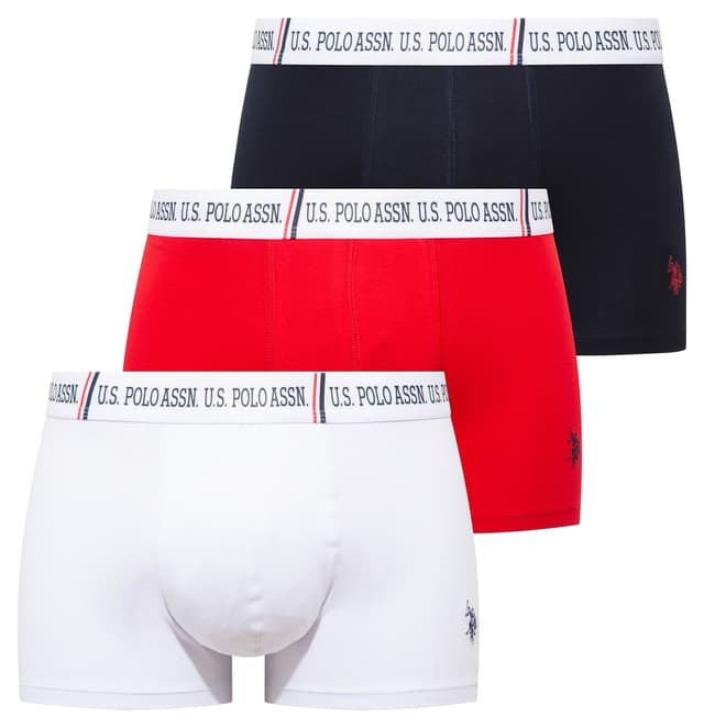 باکسر مردانه U.S. Polo Assn. 3 تایی قرمز، سرمهای و سفید مدل 80651 باکسر مردانه U.S. Polo Assn. 3 تایی قرمز، سرمهای و سفید مدل 80651