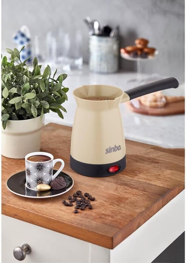قهوهساز ترک برقی Sinbo با ظرفیت 5 فنجان، 400 ml، کف استیل ضدزنگ، 700W، کرم مدل SCM-2969 قهوهساز ترک برقی Sinbo با ظرفیت 5 فنجان، 400 ml، کف استیل ضدزنگ، 700W، کرم مدل SCM-2969