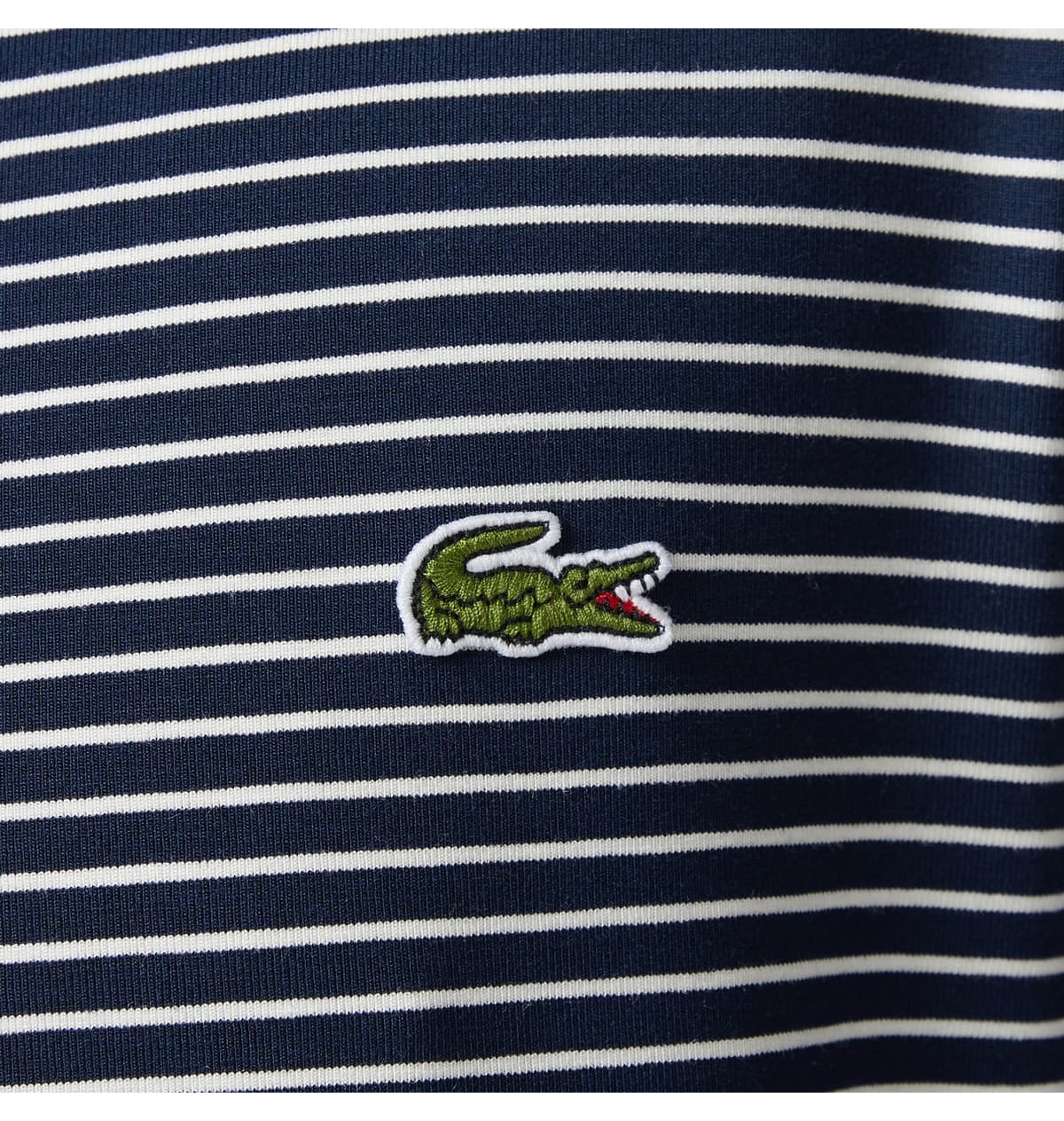 تیشرت مردانه Lacoste فیت معمولی یقه گرد راهراه سرمهای تیشرت مردانه Lacoste فیت معمولی یقه گرد راهراه سرمهای