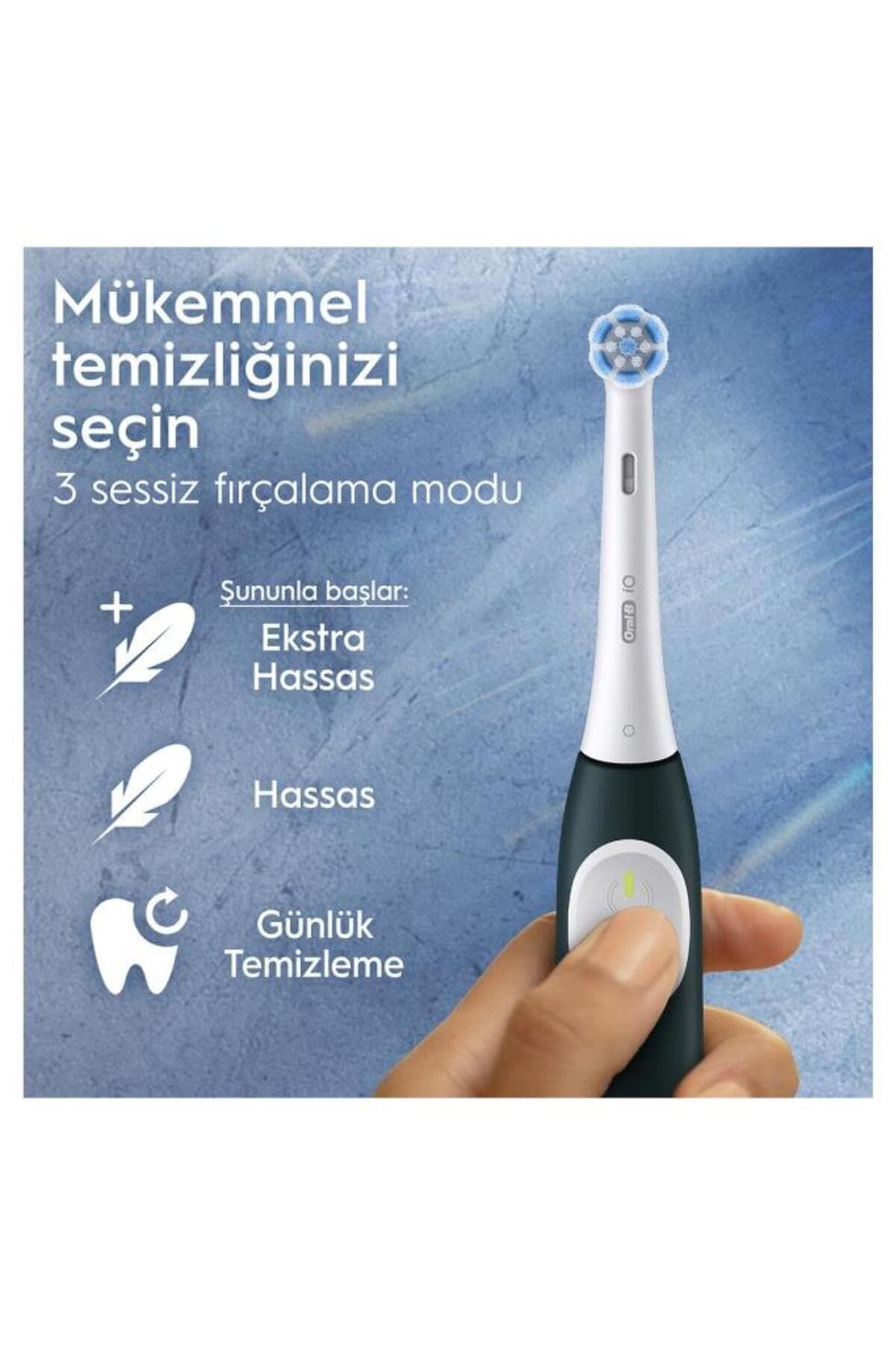 مسواک شارژی Oral-B سبز جنگلی مدل İo 2 با 1 سری مسواک و 1 کیف سفر مسواک شارژی Oral-B سبز جنگلی مدل İo 2 با 1 سری مسواک و 1 کیف سفر
