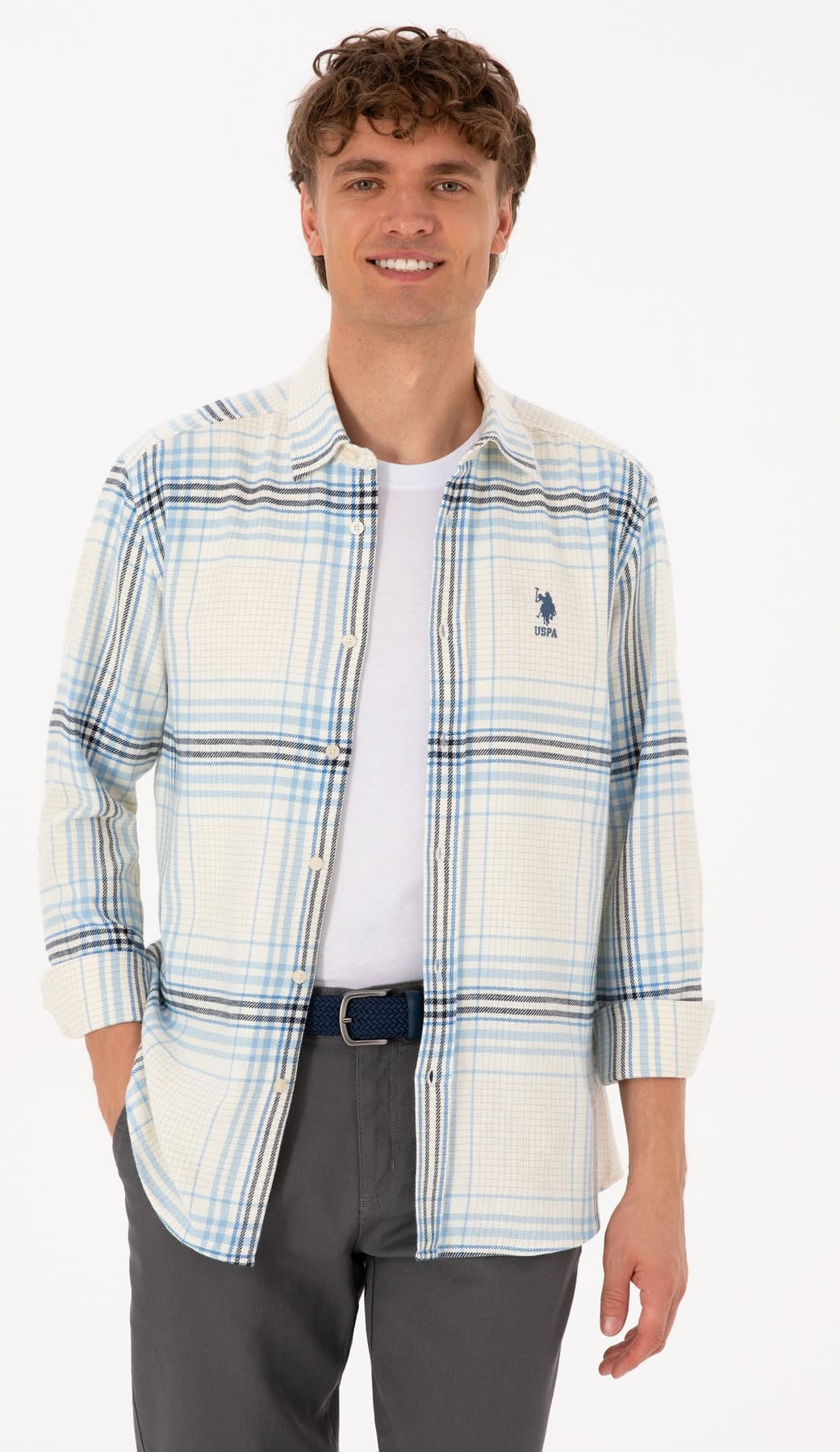 پیراهن مردانه U.S. Polo Assn. چهارخانه آستین بلند مدل 50316632-VR256 پیراهن مردانه U.S. Polo Assn. چهارخانه آستین بلند مدل 50316632-VR256