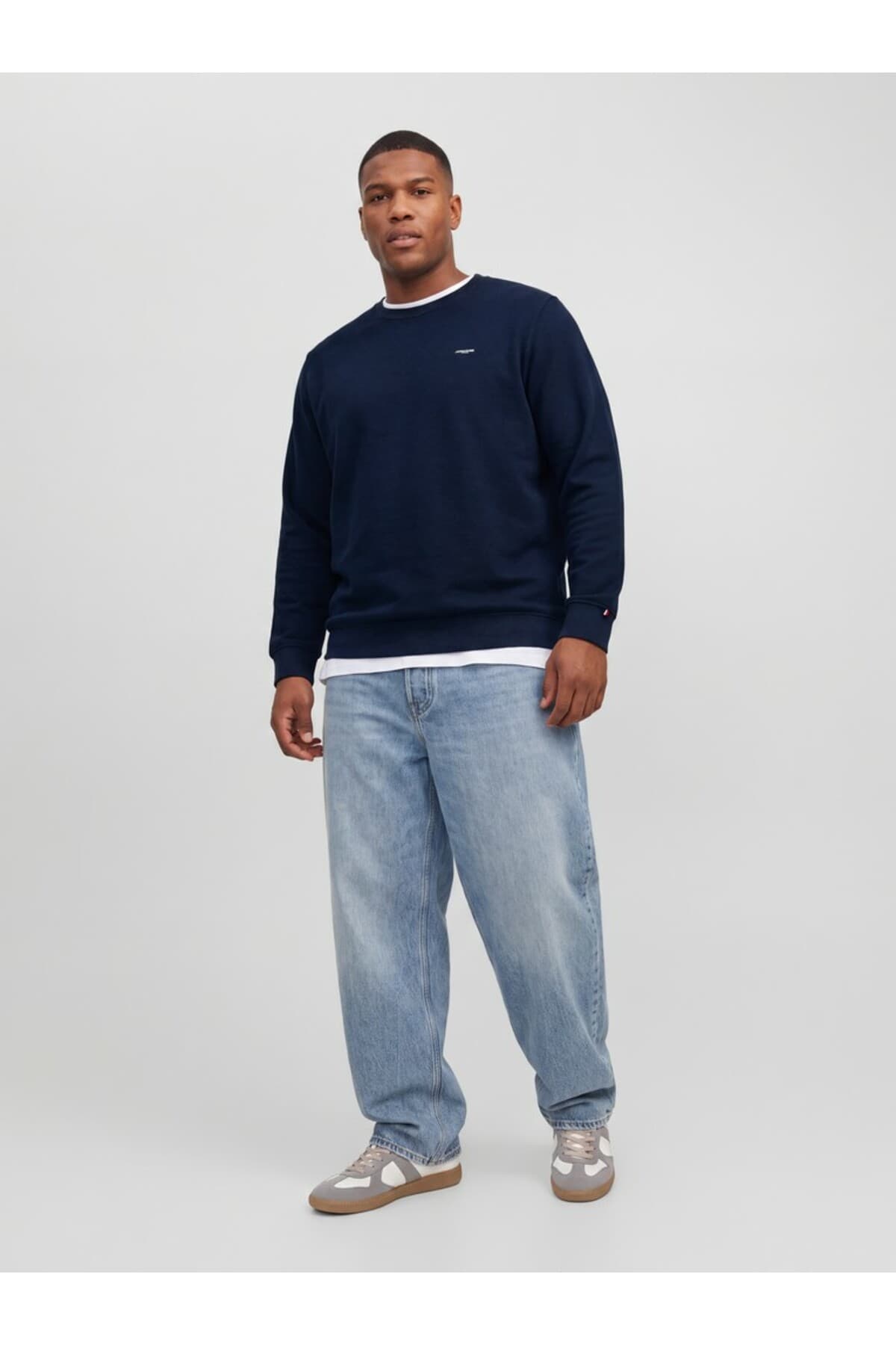 سویشرت مردانه Jack & Jones سرمهای یقه گرد سایز بزرگ مدل Jprblualves Structure سویشرت مردانه Jack & Jones سرمهای یقه گرد سایز بزرگ مدل Jprblualves Structure