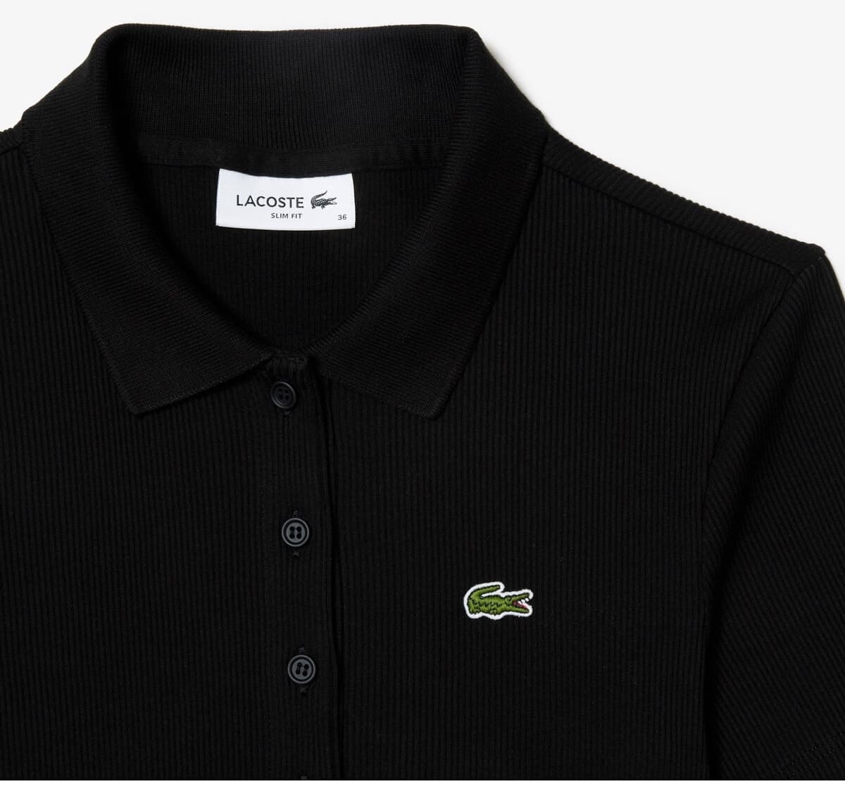 پولو شرت زنانه Lacoste اسلیمفیت نخی ارگانیک مشکی مدل L.12.D پولو شرت زنانه Lacoste اسلیمفیت نخی ارگانیک مشکی مدل L.12.D