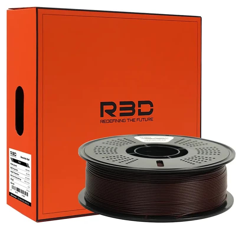 فیلامنت پرینتر سه بعدی PLA+ قرمز قهوهای R3D فیلامنت پرینتر سه بعدی PLA+ قرمز قهوهای R3D