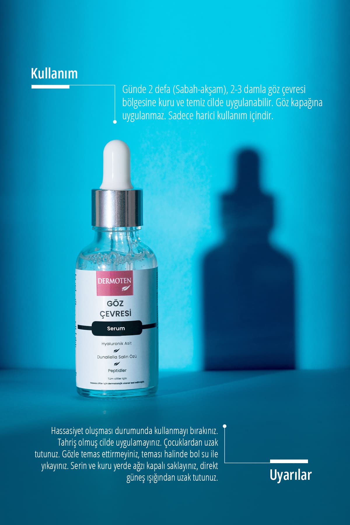 سرم دور چشم Dermoten حاوی هیالورونیک اسید، جمعکننده منافذ و ضدچروک 30 ml سرم دور چشم Dermoten حاوی هیالورونیک اسید، جمعکننده منافذ و ضدچروک 30 ml