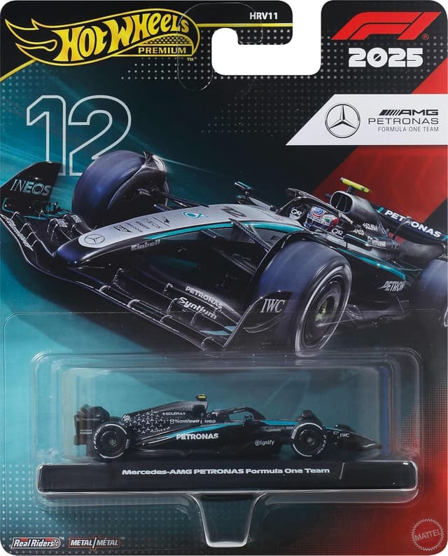 ماشین اسباببازی Hot Wheels مدل Mercedes Antonelli F1 مقیاس 1:64 کد JKD92 ماشین اسباببازی Hot Wheels مدل Mercedes Antonelli F1 مقیاس 1:64 کد JKD92