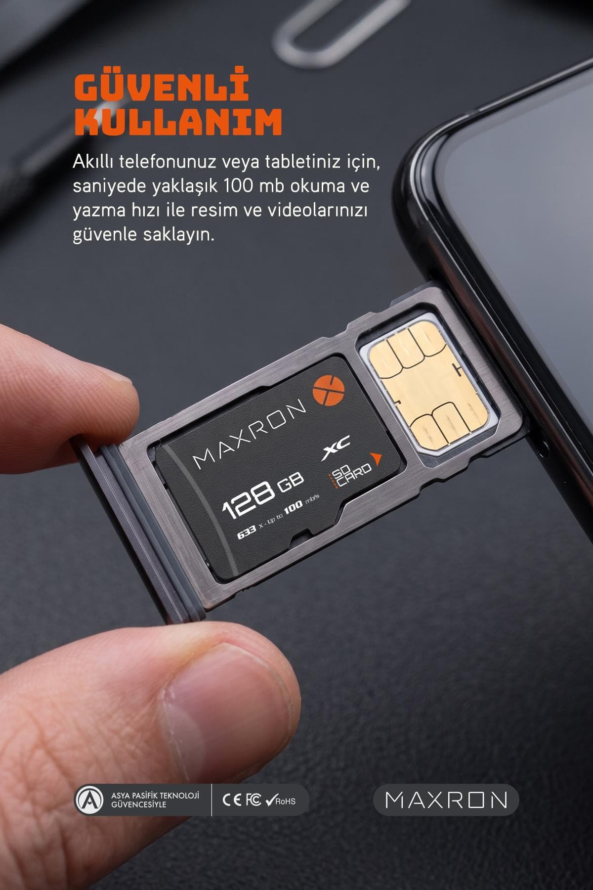 کارت حافظه SD با آداپتور Maxron ظرفیت 128 GB سرعت 100 Mb/s کارت حافظه SD با آداپتور Maxron ظرفیت 128 GB سرعت 100 Mb/s