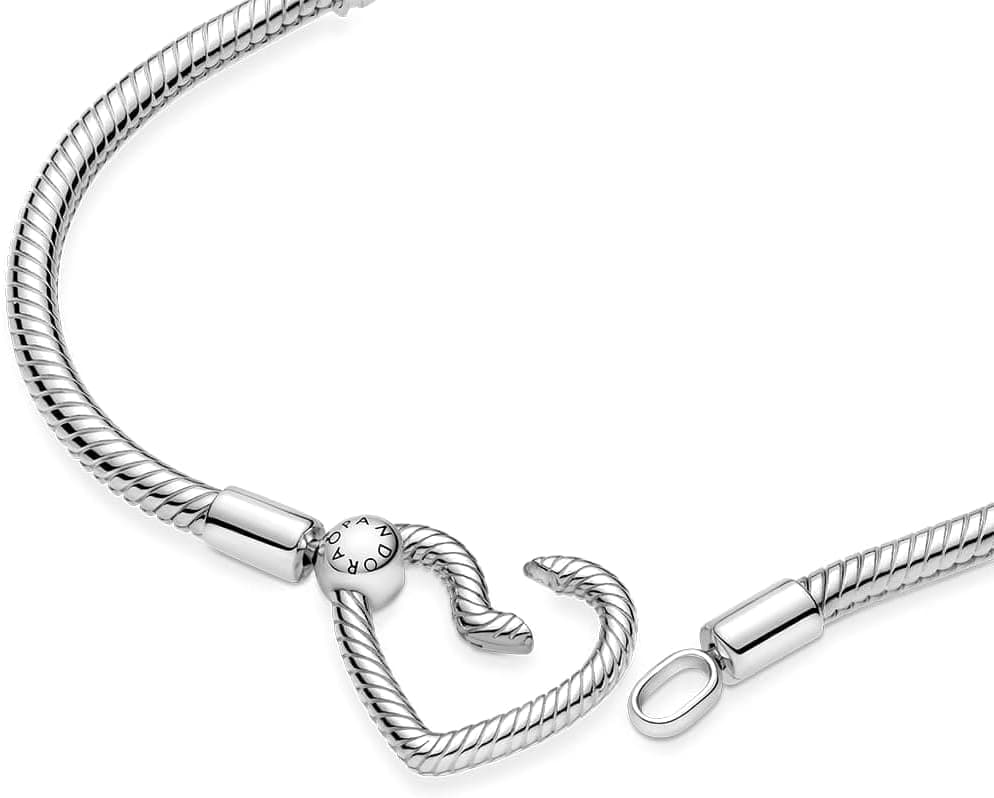دستبند زنانه PANDORA Moments با قفل قلبی و زنجیر Snake Chain دستبند زنانه PANDORA Moments با قفل قلبی و زنجیر Snake Chain