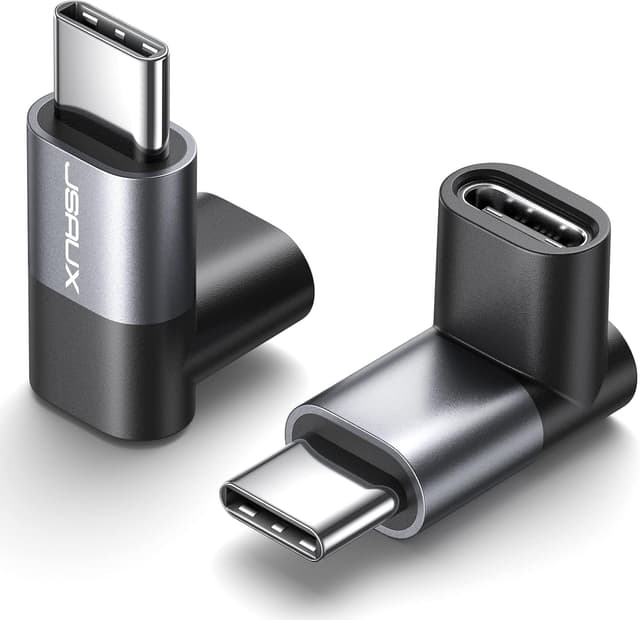 آداپتور JSAUX زاویه ۹۰ درجه راستگوشه USB C نر به ماده 2-Pack آداپتور JSAUX زاویه ۹۰ درجه راستگوشه USB C نر به ماده 2-Pack