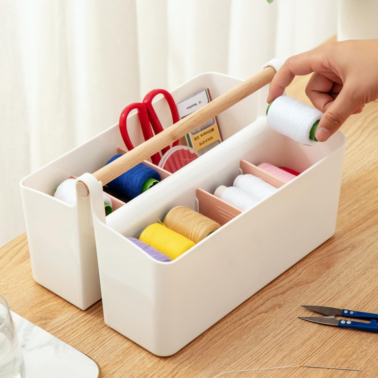 باکس نظمدهنده بزرگ Vidifor پلاستیکی قابلحمل با دسته و جداکنندههای قابلتنظیم باکس نظمدهنده بزرگ Vidifor پلاستیکی قابلحمل با دسته و جداکنندههای قابلتنظیم