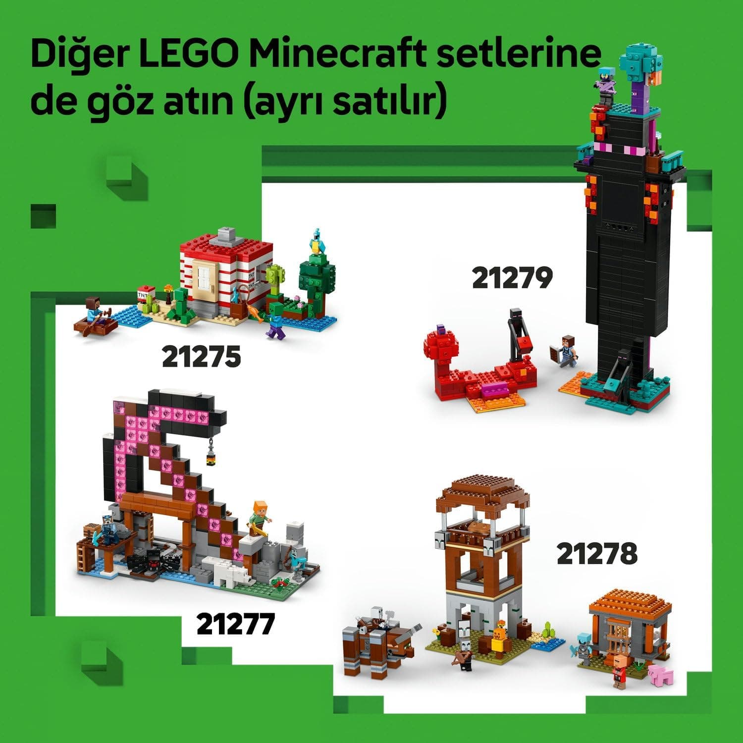 لگو سری Minecraft مدل Creeper 21276 لگو سری Minecraft مدل Creeper 21276
