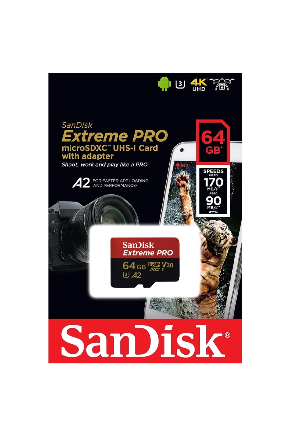 کارت حافظه Sandisk Extreme Pro MicroSDXC 64GB با سرعت 200mb/s کارت حافظه Sandisk Extreme Pro MicroSDXC 64GB با سرعت 200mb/s